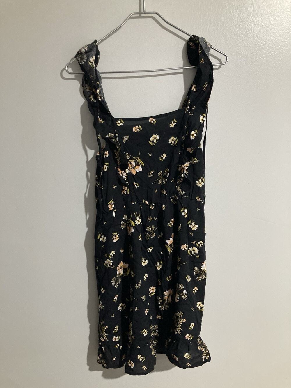 Women's Size M Floral Print Sleeveless Ruffle Dress Wild Fable Cottage Fairy
